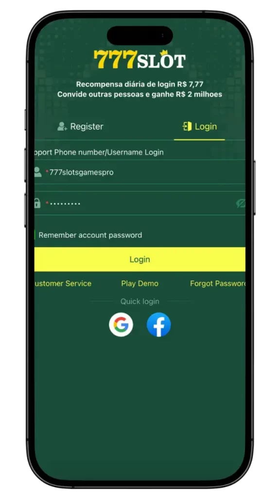 777 slot Login